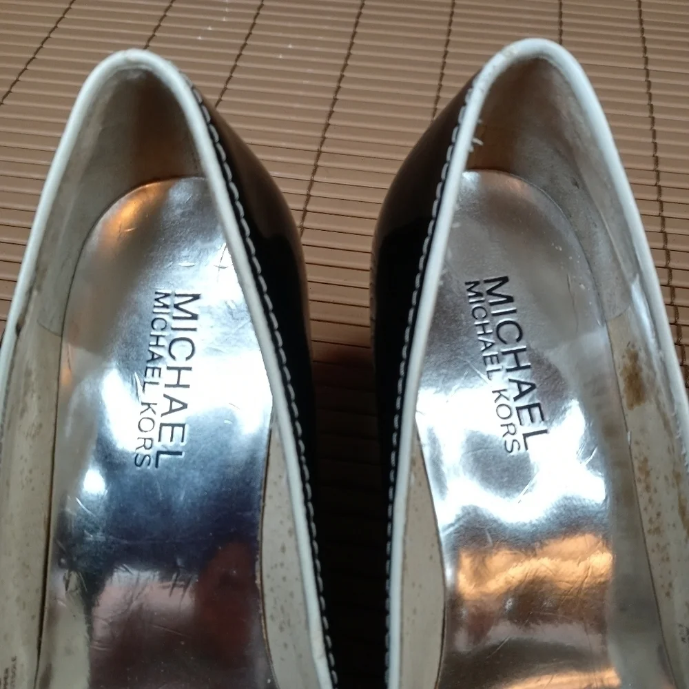 Michael Kors women's platform black patent leather